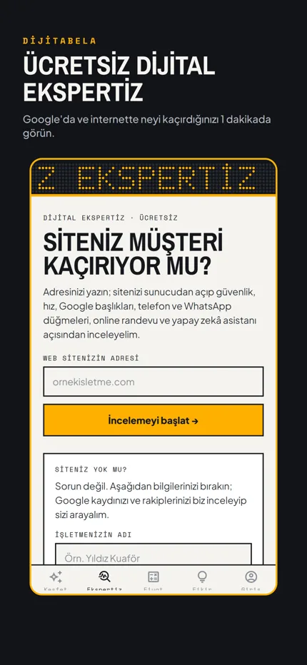 Dijitabela uygulaması: Ücretsiz ekspertiz